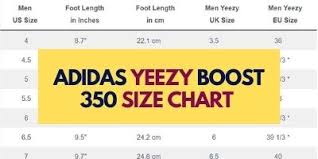 yeezy 350 size chart in 2023 men