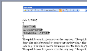 mail merge letters in microsoft word