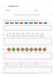 Patterns Worksheets For Grade 3 Shapes