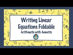 Writing Linear Equations Foldable