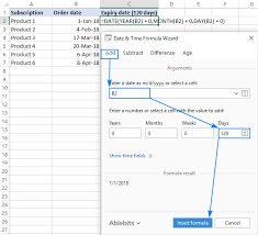 calculate days from before date in excel