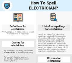 (m) means that a noun is masculine. How To Spell Electrician And How To Misspell It Too Spellcheck Net