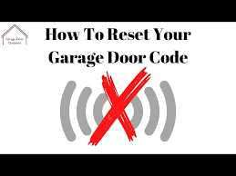 how to reset your garage door code