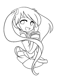 Search more creative png resources with . Cute Hatsune Miku Coloring Page Anime Coloring Pages