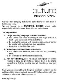 Marketing Officer Job Description Nzu Us