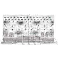 White Pegboard Wall Organizer Kit