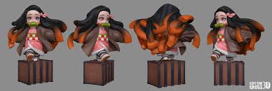 Nezuko from kimestu no yaiba demon slayer clay art using polymer clay.subscribe now and leave your comments and suggestions below! Nezuko Chibi Version From Demon Slayer Stl File Specialstl