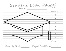 Student Loan Payoff Goal Tracker Free Printable Paying