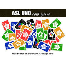 asl game uno cards