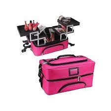 two step pink large capacity makeup box