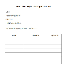 Petition Form Template Under Fontanacountryinn Com