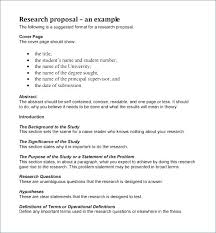 Research Sample Paper Proposal Template Term Format Background