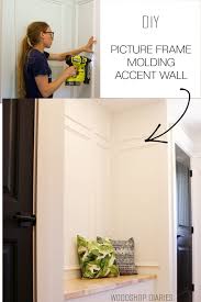 diy picture frame molding accent wall