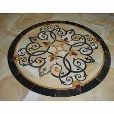marble inlay floor medallions at rs