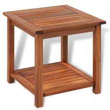 Solid Acacia Wood Coffee Table End