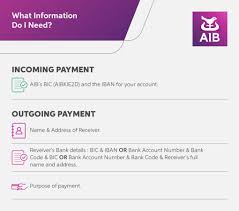 international payment with aib
