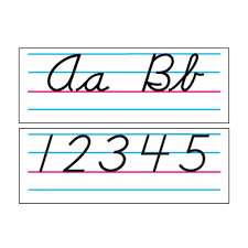 basic alphabet line modern cursive