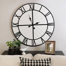 31 5 White Wood And Black Metal Wall Clock