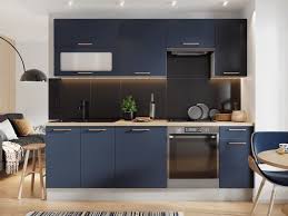 Kitchen Cabinets Set Navy Blue Base