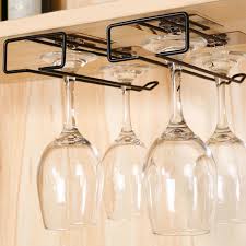 Iron Wine Rack Glass Holder Hanging Bar