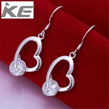 silver color earrings fashion jewelry