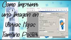 Como Imprimir una imagen en Varias Hojas // Tamaño Poster - YouTube