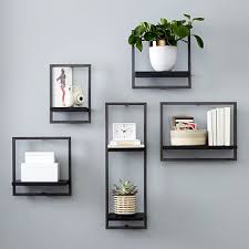 Metal Framed Shelves Set Of 5