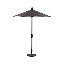 6 round sunbrella charcoal outdoor