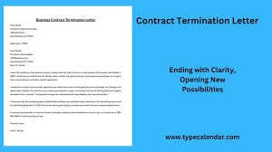 free printable contract termination