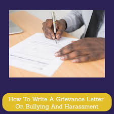 a grievance letter on bullying and