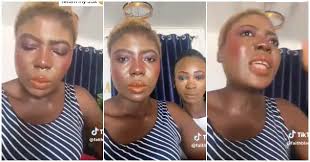 nigerian lady fumes at makeup artist