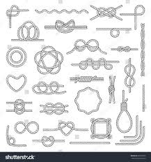 Nautical Rope Knots Tie Chart Use Stock Vector Royalty Free