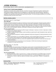 Retail Store Manager Resume Examples Sample Retail Store Manager