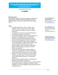 Plumber Job Description Template Word Pdf By Business In A Box