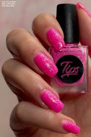 hot pink nails lots of lacquer
