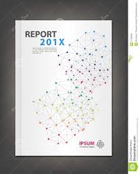 Modern Annual Report Cover Design Vector Geometric Spectrum Them