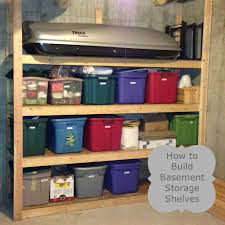 how to build basement storage shelves