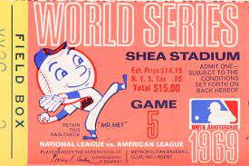 1969 world series tickets mets history