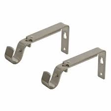 silver stainless steel curtain brackets