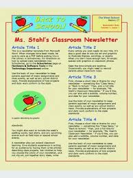 What Should You Include In Classroom Newsletters Sample