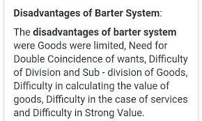explain demerits of barter system