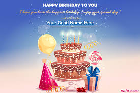 latest happy birthday wishes card with name