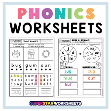kindergarten phonics worksheets