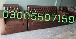 luxry sofa set 5 seater leather fabric