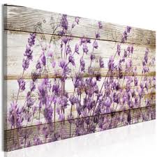 Lavender Flower Canvas Print Framed