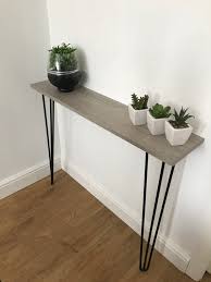 Console Table Grey Oak Effect Top Any