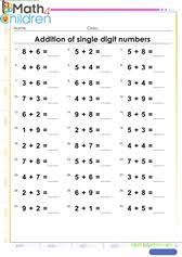 There are some sample worksheets below each section to provide a sense of what to expect. 1st Grade Math Worksheets Pdf Maths Worksheet For Class 1