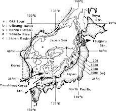 Bathymetric Chart In The Japan Sea Three Branches Of The
