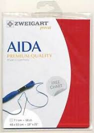 Details About Aida Zweigart Precute 18 Ct Fein Aida 3793 Color 954 Red Fabric For Cross Stit