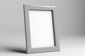 Isolated Blank Rectangle Gray Frames